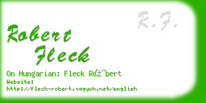 robert fleck business card